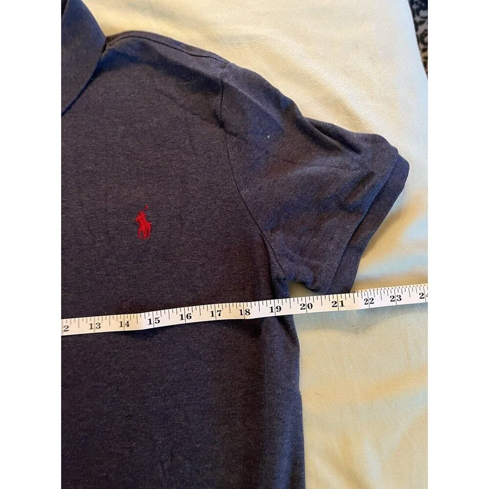 Polo Ralph Lauren Mens Blue Red Pony Embroidery Sz M Short Sleeve Shirt